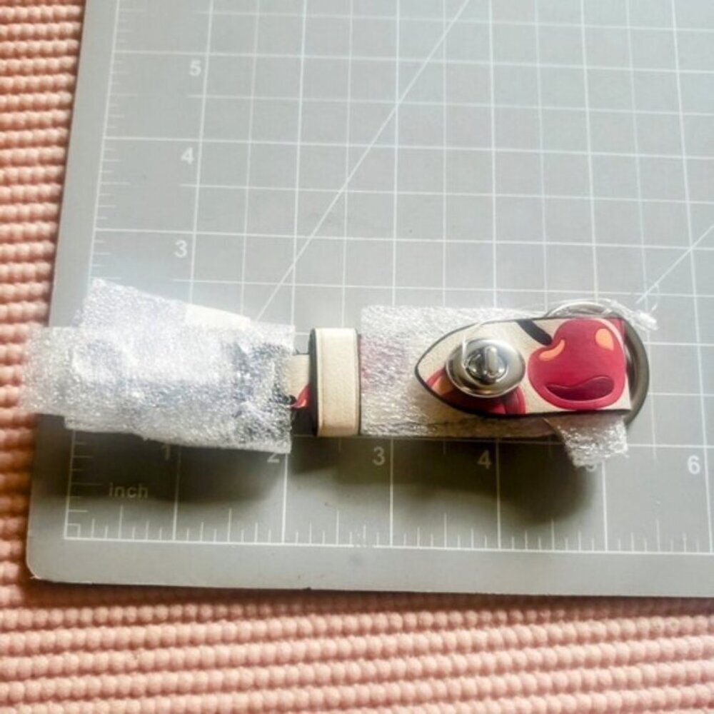 Coach Trigger Snap Bag Charm With Cherry Print NEW NWT - Picture 6 of 7
